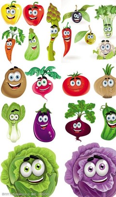 卡通版蔬菜 讓健康與趣味并存